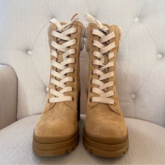 Veronica Beard Westport Water Resistant Hiker Boot Desert US 7.5 NEW MSRP $495 - Picture 3 of 10